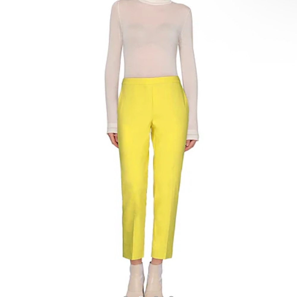 THEORY Lime Bright Linen Blend Pull‎ On Pants Size 12